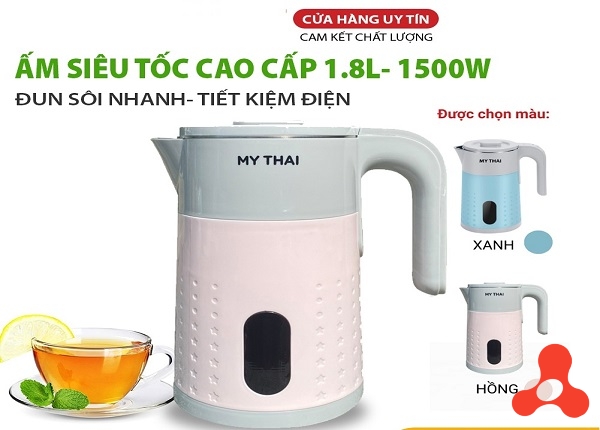 ẤM SIÊU TỐC 3 LỚP 2,5L MY THAI Y-304B