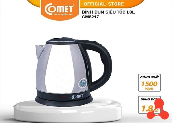 ẤM SIÊU TỐC INOX 1,8L COMET CM8217 (T12)
