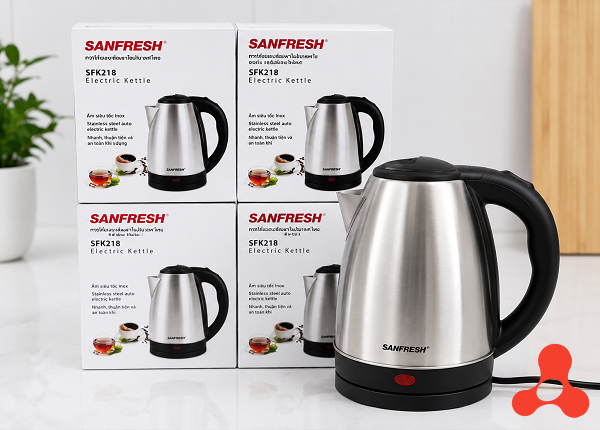 ẤM SIÊU TỐC INOX 1,8L THÁI LAN SANFRESH SFK218 (T16)