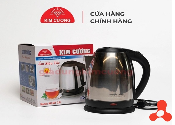 ẤM SIÊU TỐC INOX 2L KIM CƯƠNG CHÍNH HÃNG