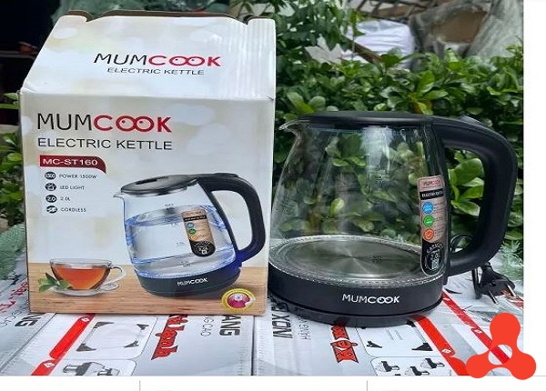 ẤM SIÊU TỐC THỦY TINH MUM COOK 2L (1800W)