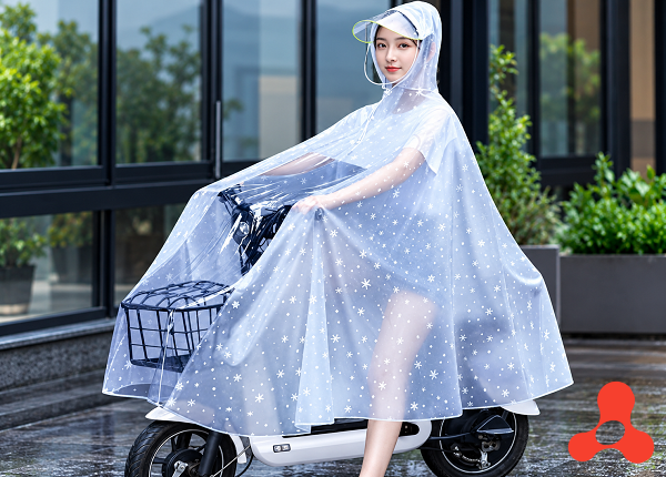 ÁO MƯA TRONG SUỐT 1 ĐẦU CÓ KÍNH CHE (T100)