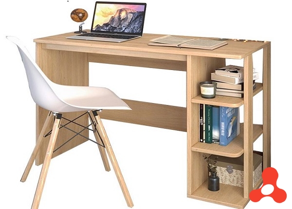 BÀN LÀM VIỆC, BÀN HỌC KÈM KỆ SÁCH 3 TẦNG (100x70x40cm)