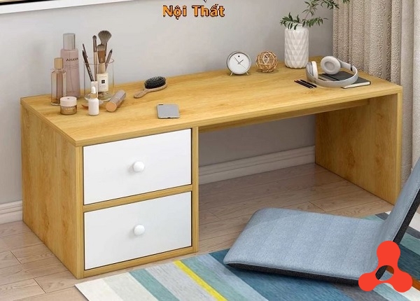 BÀN TRANG ĐIỂM NGỒI BỆT CÓ NGĂN KÉO GỖ MDF (80x40x40cm)