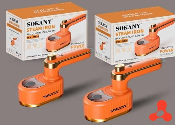 BÀN ỦI HƠI NƯỚC CẦM TAY XOAY 360 ĐỘ SOKANY SKN 14011
