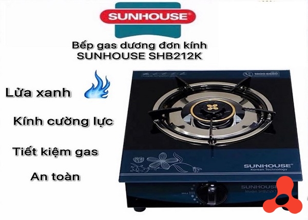 BẾP GA ĐƠN MẶT KÍNH SUNHOUSE SHB212KT