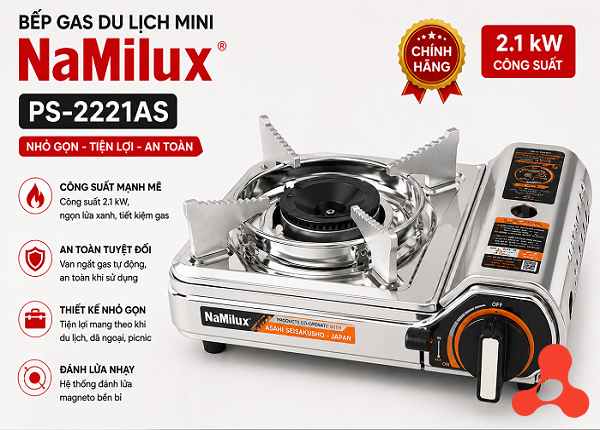 BẾP GAS DU LỊCH MINI NAMILUX PS-2221AS (T10)