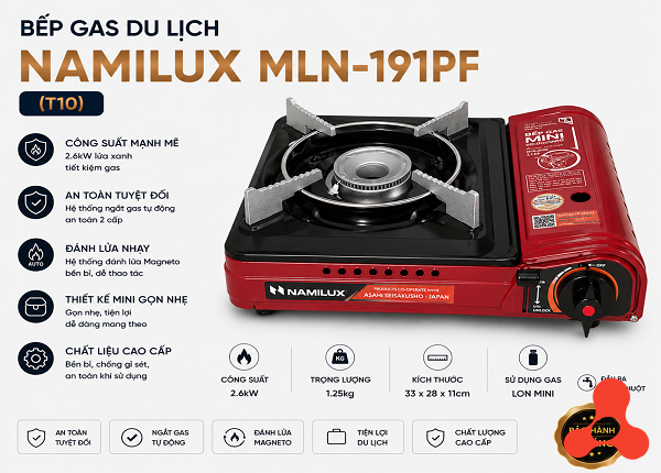 BẾP GAS DU LỊCH NAMILUX MLN-191PF (T10)