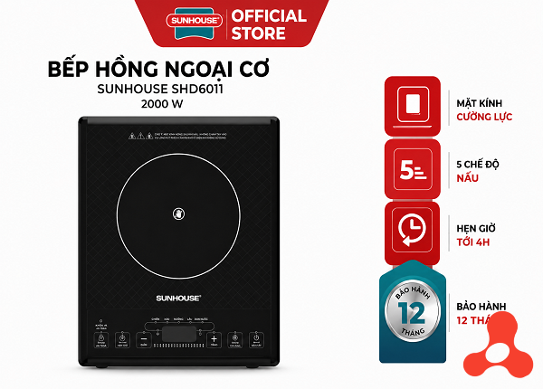 BẾP HỒNG NGOẠI CƠ SUNHOUSE SHD6011 2000W (T5)