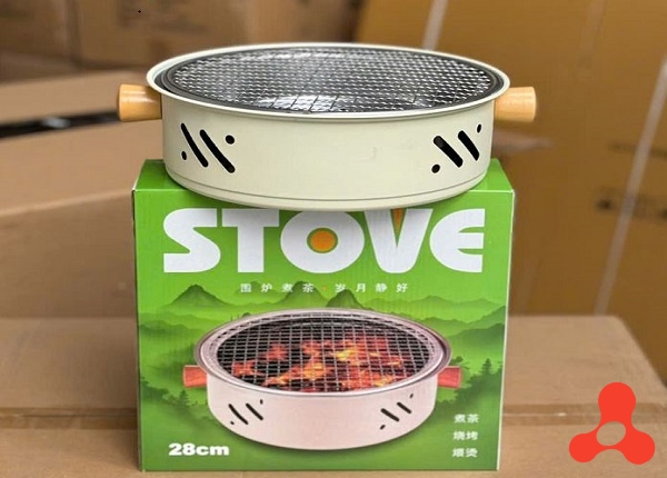 BẾP NƯỚNG THAN BẰNG THÉP TRÒN KHÔNG KHÓI