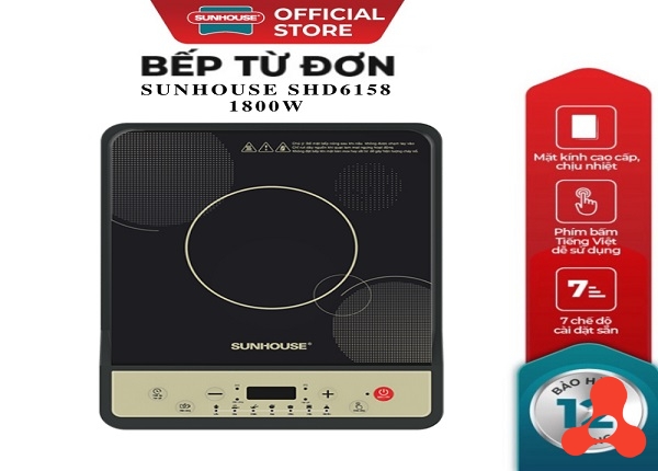 BẾP TỪ ĐƠN SUNHOUSE SHD6158 TẶNG KÈM NỒI LẨU
