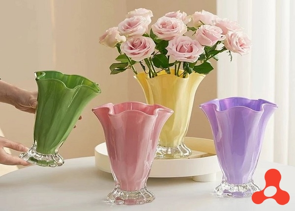 BÌNH CẮM HOA CẨM THẠCH 25CM NHIỀU MÀU PASTEL (T6)