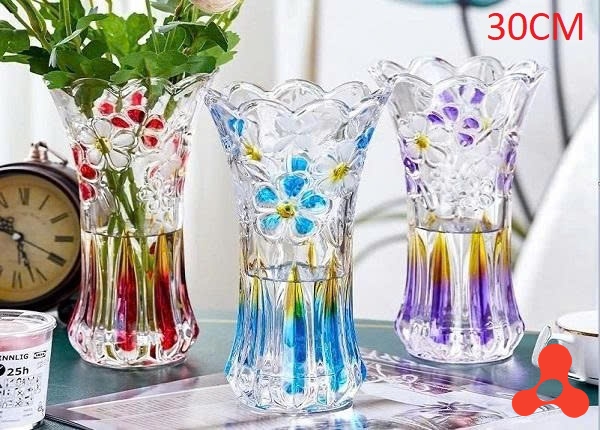 BÌNH CẮM HOA MÀU NHIỀU KIỂU 30CM