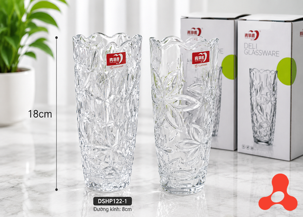 BÌNH CẮM HOA MIỆNG BÈO 18cm DELI DSHP122-1 (T24)