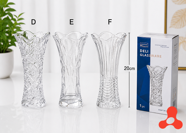 BÌNH CẮM HOA MIỆNG BÈO 20cm DELI DSHP128-1 (T24)