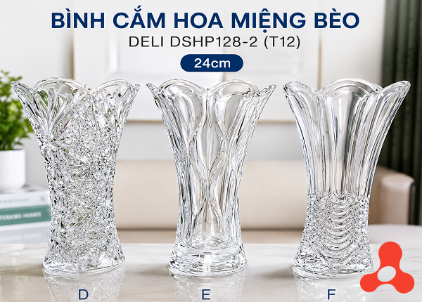 BÌNH CẮM HOA MIỆNG BÈO 24CM DELI DSHP128-2 (T12)