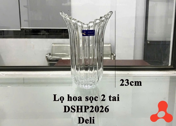 BÌNH CẮM HOA SỌC CAO 23CM DELI DSHP2026