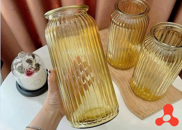 BÌNH CẮM HOA SỌC MÀU HỔ PHÁCH 25CM