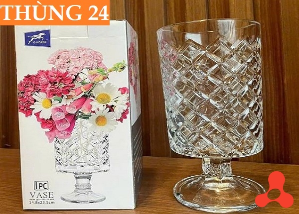 BÌNH CẮM HOA THỦY TINH 15CM DECOR CHÂU ÂU