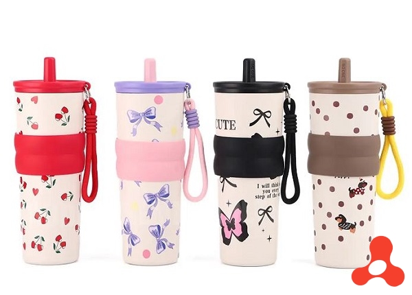 BÌNH GIỮ NHIỆT INOX 304 CÓ QUAI XÁCH 710ML