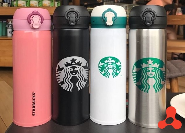 BÌNH GIỮ NHIỆT STARBUCK NẮP BẬT 400ML
