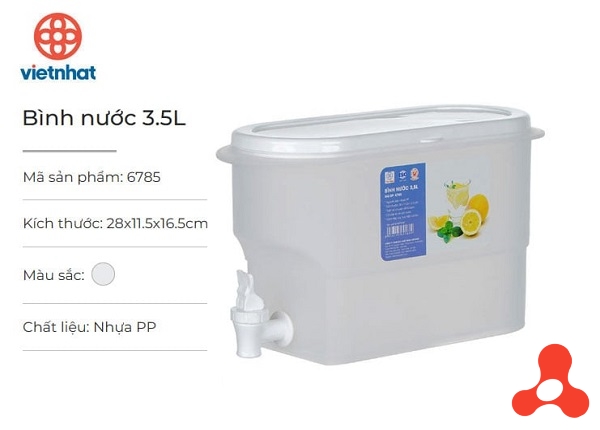 BÌNH NƯỚC 3,5L CÓ VÒI VIỆT NHẬT 6785