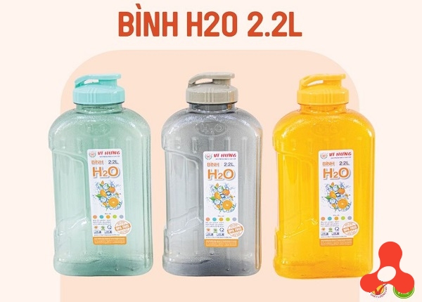 BÌNH NƯỚC THỂ THAO H20 2,2L VĨ HƯNG