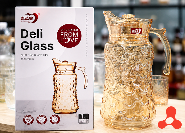 BÌNH NƯỚC THỦY TINH DELI 1,7L MÀU HỔ PHÁCH YZH34HA (T12)