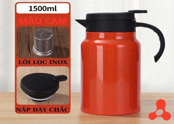 BÌNH PHA TRÀ GIỮ NHIỆT CÓ LÕI LỌC INOX 1500ML
