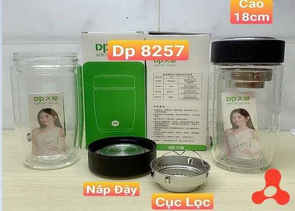 BÌNH THUỶ TINH 2 LỚP LỌC TRÀ 400ML