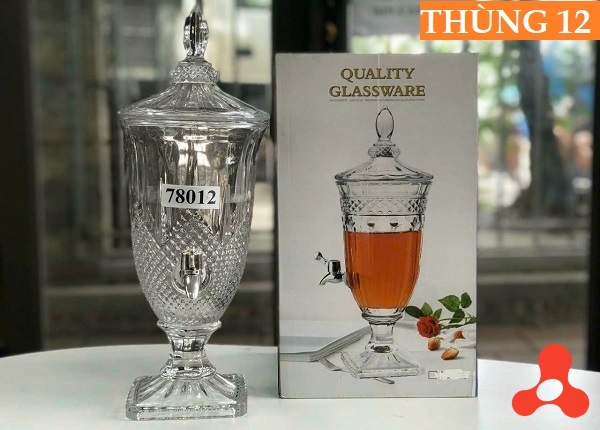 BÌNH THỦY TINH ĐỰNG RƯỢU CÓ VÒI 2,5L SANG TRỌNG