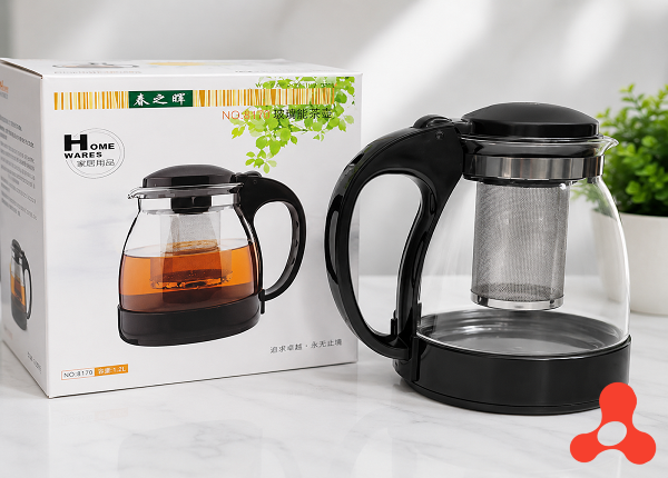 BÌNH THỦY TINH PHA TRÀ 1300ML CÓ LỖI LỌC 8170 (T36)