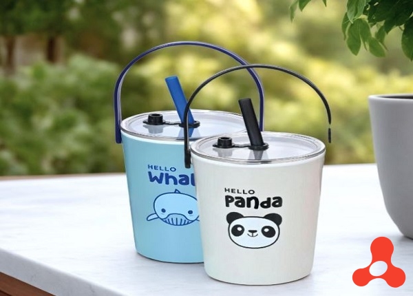 BÌNH X.O 2 LỚP 1L QUAI XÁCH KÈM ỐNG HÚT