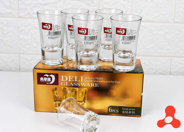 BỘ 12 LY UỐNG RƯỢU ĐÁY VUÔNG DELI 35ML EY3002 (T12)