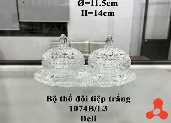 BỘ 2 HỦ MỨT TẾT KÈM KHAY DELI 1074BL3 (T8)