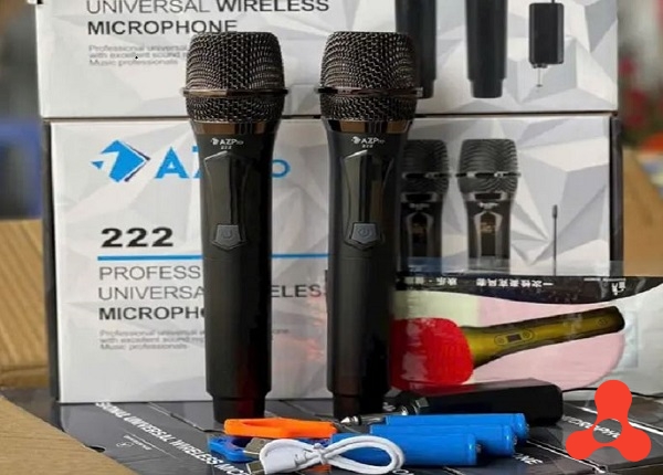 BỘ 2 MIC KARAOKE KHÔNG DÂY ĐA NĂNG AZPRO AZ-222