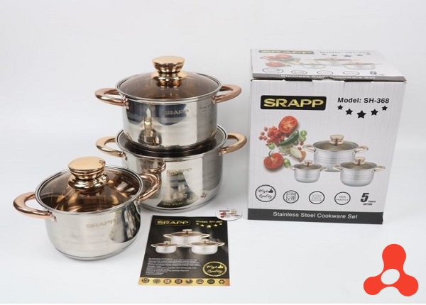 BỘ 3 NỒI CAO CẤP SRAPP SH- 368