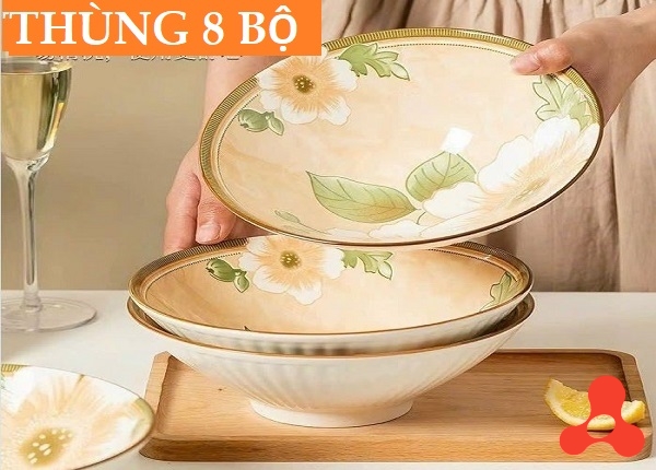 BỘ 5 TÔ SỨ HỌA TIẾT HOA TRÀ