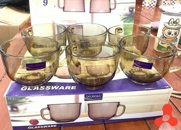 BỘ 6 LY HỔ PHÁCH CÓ QUAI 440ML DELI ZB322