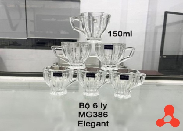 BỘ 6 LY THỦY TINH 150ML MG386 ELEGANT