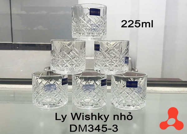 BỘ 6 LY THUỶ TINH 225ML DIAMONDS DM345- 3