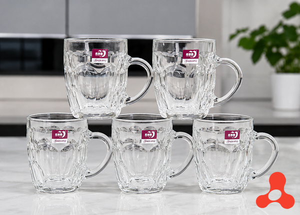 BỘ 6 LY THỦY TINH 255ML CÓ QUAI ZB01 (T12)