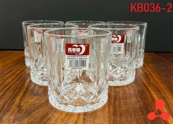 BỘ 6 LY THỦY TINH 340ML KB036- 2