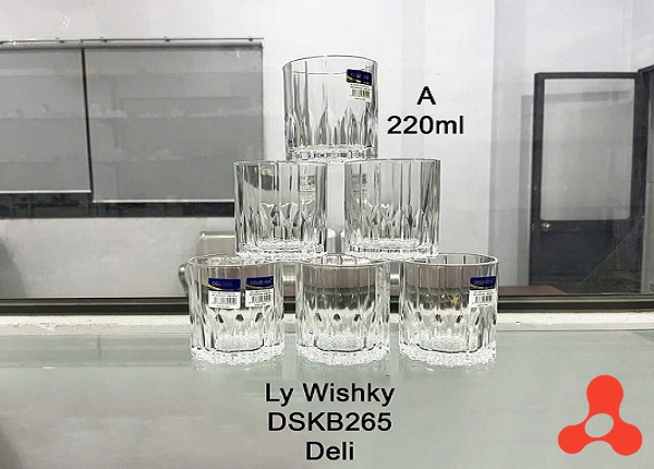 BỘ 6 LY THỦY TINH DELI 220ML DSKB265 MÃ A