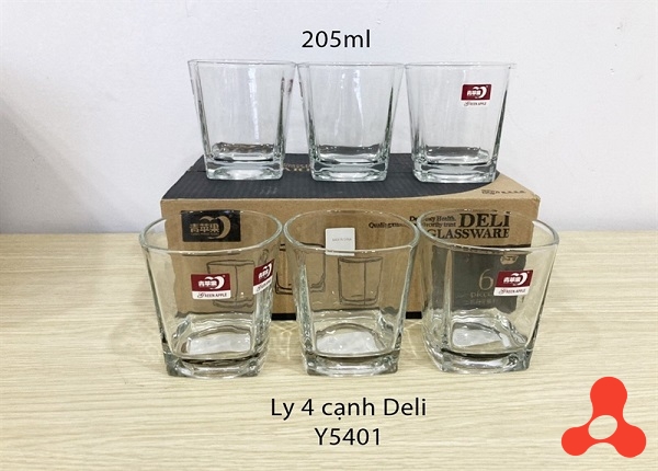 BỘ 6 LY THỦY TINH DELI 205ML Y5401