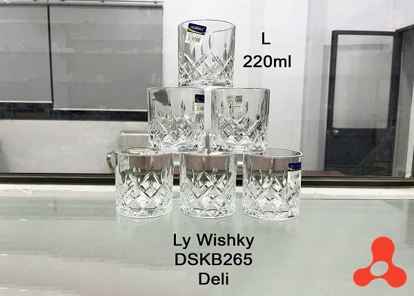 BỘ 6 LY THỦY TINH DELI 220ML DSKB265 MÃ L