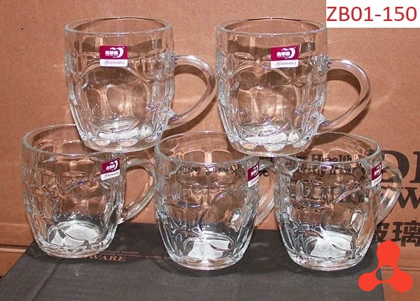 BỘ 6 LY THỦY TINH DELI 255ML CÓ QUAI ZB01