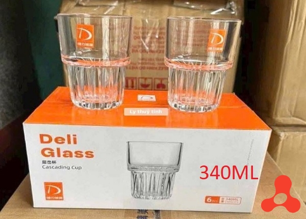 BỘ 6 LY THỦY TINH DELI 340ML 4333- 3