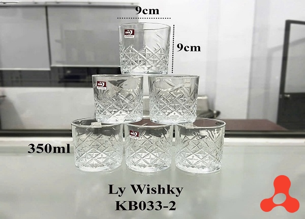 BỘ 6 LY THỦY TINH DELI 350ML KB033- 2