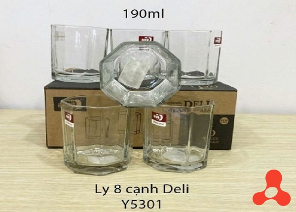 BỘ 6 LY THỦY TINH DELI 8 CẠNH Y5301